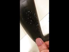 huge cumshot jerked off on my riding boots