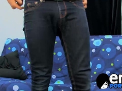 Austin strokes his hard dick before blowing his juicy load