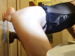 Amateur crossdresser Alberna takes a big dildo for a wild ride