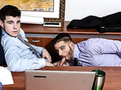 Politicians Noah Jones and Jackson Grant fuck at the office