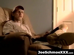 JoeSchmoeXXX.com - Bony bum chum drills black fellow rock-hard after a suck off