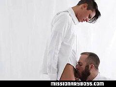 Mormondudez - Handsome Missionary Boy pops In A Priest’s hatch