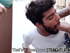 Lustful straight jock butt banged bareback in passionate 3way