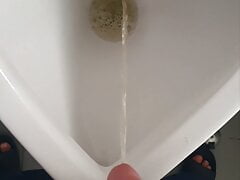 Master Ramon pisses and massages his divine cock on the toilet in the pool