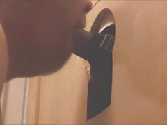 Straight Stud Unloads After Work.  A Glory Hole Video.