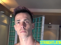 Inked guy Tattoo Boy strokes his cock intensely after a short photoshoot