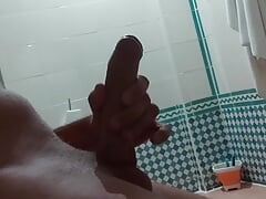 Bathroom video call with a verbal daddy - dirty talk, POV blowjob and ball licking