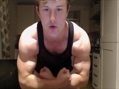 Nathan flexing nude