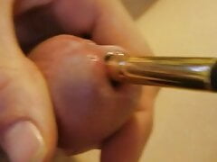 Gaping my urethra cock hole
