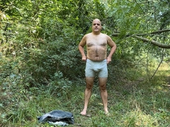 Zoltan takes a risk - undresses in the forest and plays with himself