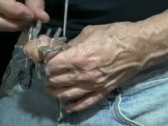 Putting 14 Needles In My Suspended Cock