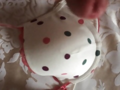 Cumming on wife's bra