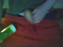Shaved balls vacuum pump with cock pump and cock masturbating with condom