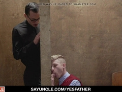 Gargling Large Pecker Priest In Gloryhole