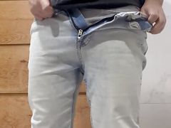Chubby boy gets undressed