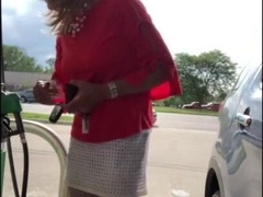 Crossdresser Fun at the Gas Station 2