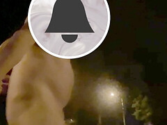 Naked walking on the road