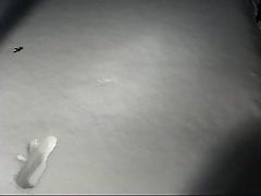 naked snow angel