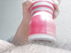 Stroking session with a tengu cup