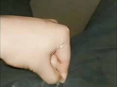 Big cock handjob in the night