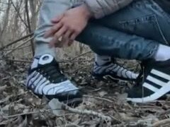 Amateur pillow-biter deep-throat outdoor (blowage in sportwear)