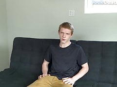 Auditioning ginger jerking off until cumshot