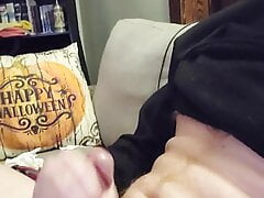 Masturbating on the couch