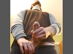 Bid Dicked Ginger Rubs One Out
