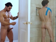 Steamy men crave each other's dick in a sensual shower scene