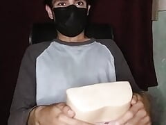 testing my new masturbator toy.