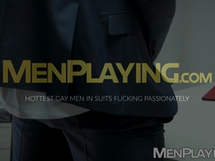 Bossy hunk Manuel Skye raw destroys submissive employee Johan Kane