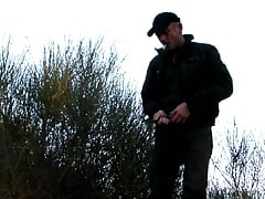 Toni jerking off outdoors
