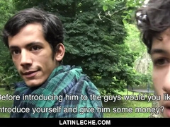 LatinLeche - Uber-Cute Latino Dude gets his Pink Pucker Creampied by A Strung Up Boy