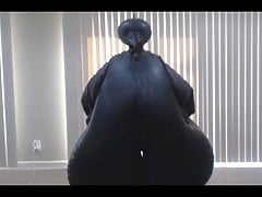 Inflating Huge Inflatable Latex Suit