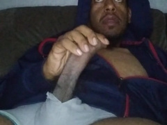 Strung up BIG BLACK COCK deepthroat explosion