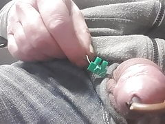 E-whip with needle in penis shaft 1