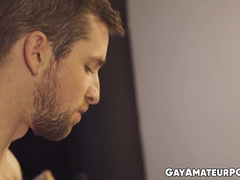 Thyle Knoxx roughly fills submissive Linus Grays bound asshole