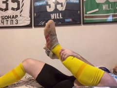 Wank And Cum In Soccer Cleats Socks And Jersey