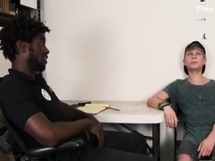 YoungPerps - Hung Black Security Guard Fucks A Cute Straight Teen