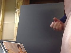 Cum tribute for a whore on a sofa