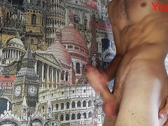 World's best solo guy jerks off his ideal cock and moans you170