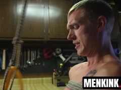 Zane Anders teased and edged by Jackson Fillmore and Van Darkholme