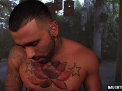 Watch these hot guys get their bisexual tattoos and flow with cum