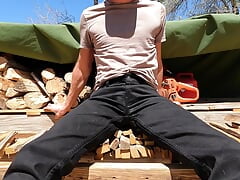 Pissing a Pair of New Black Jeans
