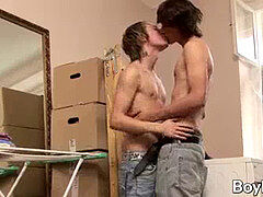 crazy Denis Klein porks in doggie-style hot gay Lukas Gregory