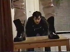 Boot worshiping, licking, slave. Part 3-4