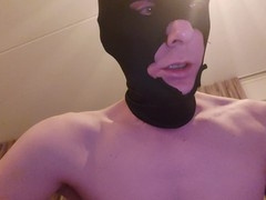 Wet mouth devours identical-sized dildo