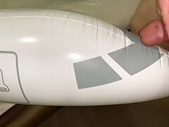 Small Penis Cumming A Huge Load On An Inflatable Airplane