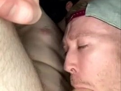 Public Guzzling Mates Jizz in the Van