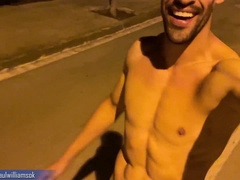 Ambling naked at night around the surroundings